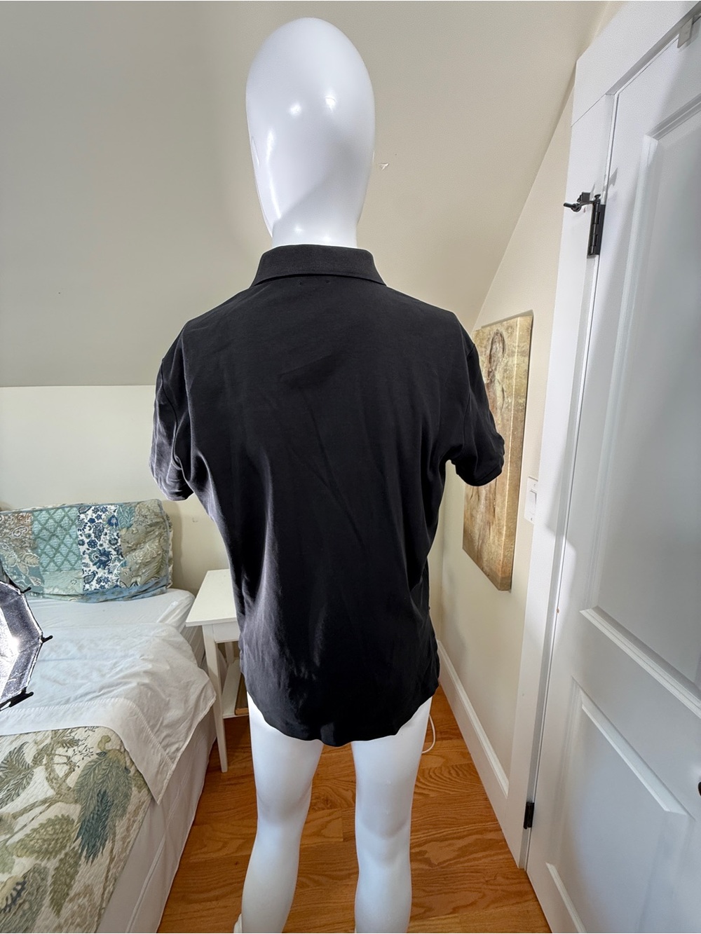 Polo by Ralph Lauren Black Short-Sleeve Cotton Polo with Embroidered Pony - Picture 5 of 12